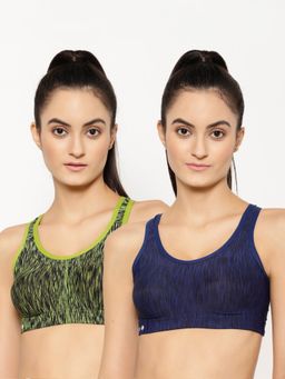 Floret - Wirefree Removable Pads Sporty Bra - Multi-Color