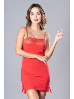 Herryqeal - Red Womens Sexy Babydoll Lingerie With G-String Panty (Set of 2)