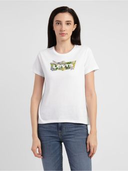 Levi's - Womens Graphic Logo Crew Neck T-shirts - White