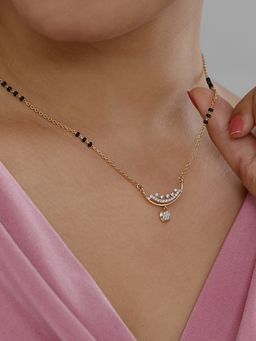 Mia by Tanishq - Luminous Curve Gold and Diamond Mangalsutra