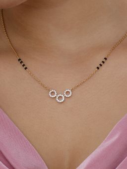 Mia by Tanishq - Infinity Circles Gold and Diamond Mangalsutra