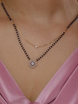 Mia by Tanishq - Eternal Sunflower Gold and Diamond Mangalsutra