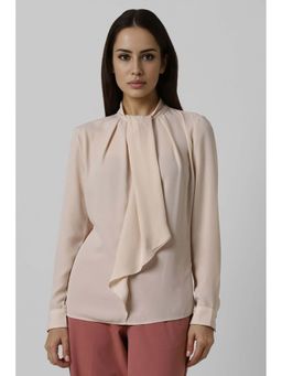 Van Heusen - Women Beige Polyester Full Sleeves Top
