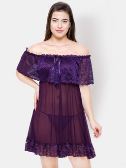 FashionRack - Women Comfort Babydoll - Purple (Set of 2)