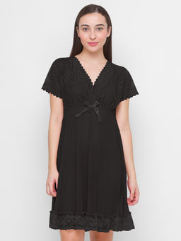 FashionRack - Women Comfort Babydoll - Black (Set of 2)