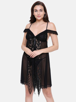 FashionRack - Women Comfort Babydoll - Black (Set of 2)