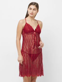 FashionRack - Women Comfort Babydoll - Maroon (Set of 2)