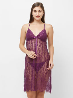 FashionRack - Women Comfort Babydoll - Purple (Set of 2)