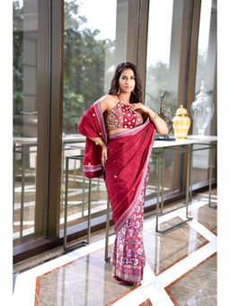 Rashika Sharma - Maan Saree with Stitched Blouse with Stitched