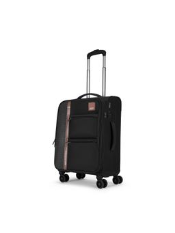 VIP - Grande Black Expandable Soft Luggage Cabin Trolley Bag