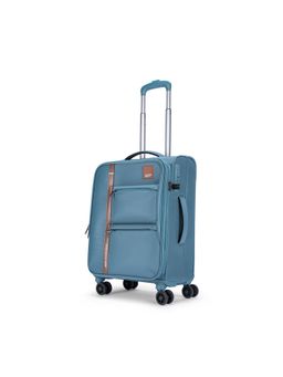 VIP - Grande Smoke Blue Expandable Soft Luggage Cabin Trolley Bag
