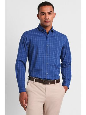 Buy Peter England Men Blue Slim Fit Formal Shirt Online
