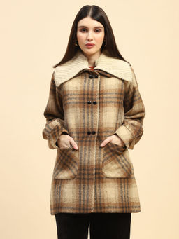 Global Republic - Women's Relaxed Fit Brown Winter Coat