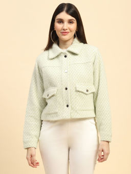 Global Republic - Women's Regular Fit Green Jacket