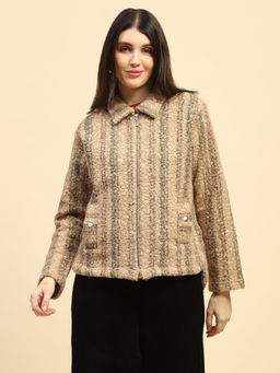Global Republic - Women's Relaxed Fit Brown Jacket