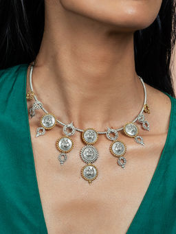 Shaya by CaratLane - 925 Silver Shaya by CaratLane Dampati Coin Necklace in Dual Plated