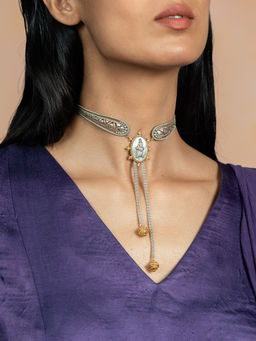 Shaya by CaratLane - 925 Silver Shaya by CaratLane Mahileyaru Choker in Dual Plated