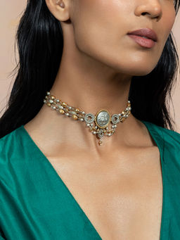 Shaya by CaratLane - 925 Silver Shaya by CaratLane Dampati Coin Choker in Dual Plated