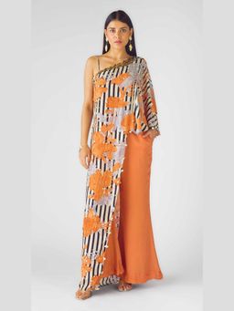 Basanti Kapde aur Koffee - The Tangerine Blooms Orange Cape