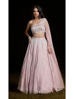 Basanti Kapde aur Koffee - Pink Lehenga And Stitched Blouse With Dupatta