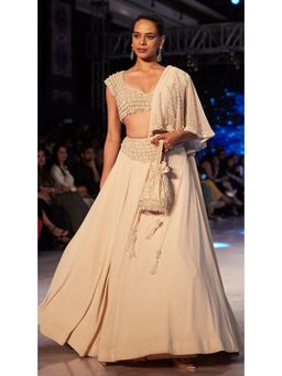 Basanti Kapde aur Koffee - The Stardust Pearl Lehenga And Stitched Blouse With Dupatta
