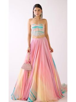 Basanti Kapde aur Koffee - The Sandscape Lehenga And Stitched Blouse With Dupatta