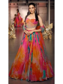 Basanti Kapde aur Koffee - The Sunscape Lehenga And Stitched Blouse With Dupatta