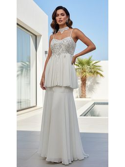 Basanti Kapde aur Koffee - The Celestia Embroidered Kurta with Sharara and Dupatta