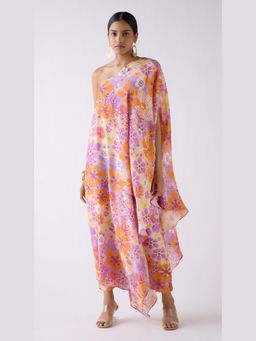 Basanti Kapde aur Koffee - Lilac Muslin Kaftan And Pant
