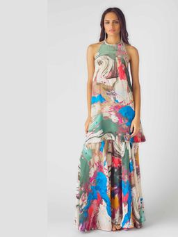 Basanti Kapde aur Koffee - The Artsy Odyssey Printed Kurta with Sharara