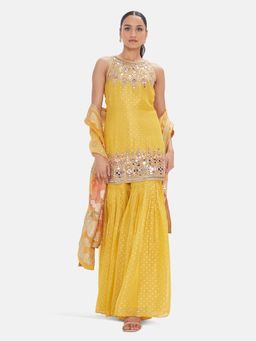 Basanti Kapde aur Koffee - The Vintage Amber Sharara With Dupatta