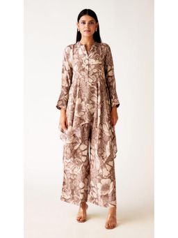 Basanti Kapde aur Koffee - Grey Muslin Tunic And Palazzo