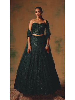 Basanti Kapde aur Koffee - The Wild Ivy Lehenga And Stitched Blouse With Dupatta