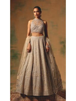 Basanti Kapde aur Koffee - The Amber Dusk Lehenga And Stitched Blouse With Dupatta