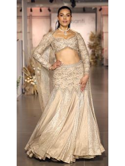 Basanti Kapde aur Koffee - The Champagne Dawn Lehenga And Stitched Blouse With Dupatta