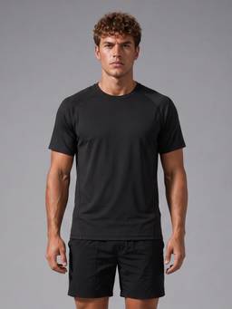 WROGN - Black Nylon Active T-Shirt