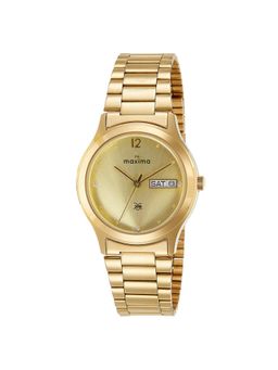 PA Maxima - Men 01385CMGY Gold Dial Analog Watch (S)