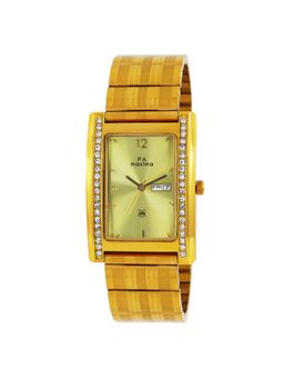 PA Maxima - Men 51511CMGY Gold Dial Analog Watch (S)