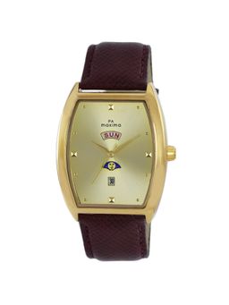 PA Maxima - Men 59580LMGY Gold Dial Analog Watch (M)