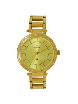 PA Maxima - Women 61980CMLY Gold Dial Analog Watch (M)