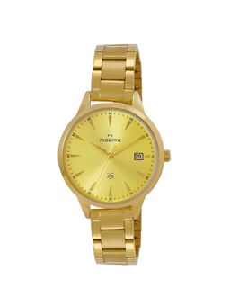 PA Maxima - Women 63710CMLY Gold Dial Analog Watch (M)