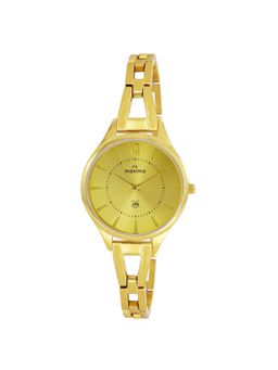 PA Maxima - Women 63820BMLY Gold Dial Analog Watch (S)