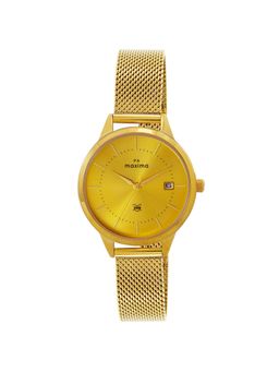 PA Maxima - Women 64080CMLY Gold Dial Analog Watch (M)