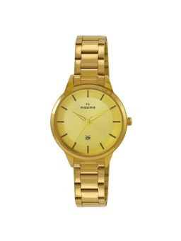 PA Maxima - Women 66082CMLY Gold Dial Analog Watch (M)