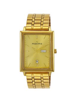 PA Maxima - Men 67540CMGY Gold Dial Analog Watch (M)