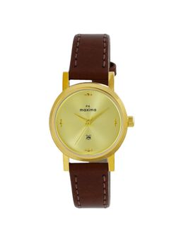 PA Maxima - Women 67820LMLY Gold Dial Analog Watch (S)