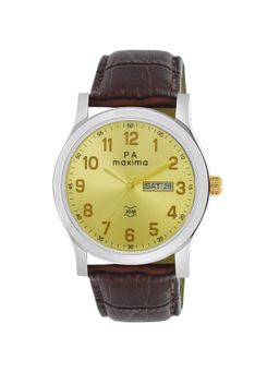 PA Maxima - Men T-55610LMGI Gold Dial Analog Watch (M)