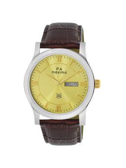 PA Maxima - Men T-55613LMGI Gold Dial Analog Watch (M)