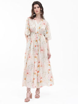RAREISM - Women Floral Print Maxi Dress
