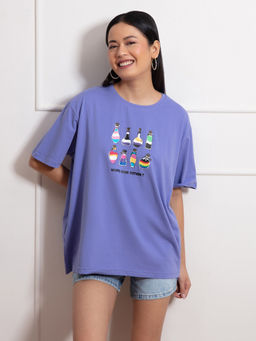 Twenty Dresses by Nykaa Fashion - Purple Potion Of Love Pride Tshirt
